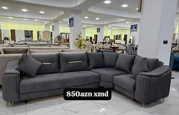 flex tape traka: Künc divan dəsti - Rəng: tünd boz - L-formalı dizayn, geniş oturacaq — 1