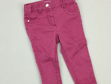różowe jeansy bershka: Spodnie jeansowe, F&F, 6-9 m, stan - Idealny