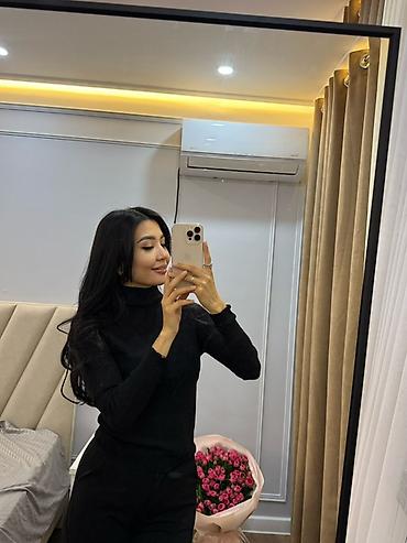 Жеке буюмдар: Блузка, Кече, Трикотаж, Solid print, Тунук модель — 5