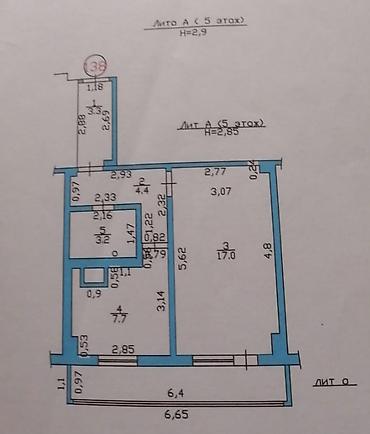1 комната, 35 м², ул. Московская / Манаса (Белинка) Индивидуалка, 5 этаж, Требуется ремонт