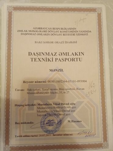 Günlük kirayə evlər: Xəzer Rayonu Binə qes bina evi satlr lelin qrad prayeqdi 4otaq — 9