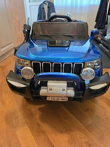 ev masin: Uşaq üçün elektrikli “Jeep” tipli minik maşını - Korpus: parlaq mavi — 1