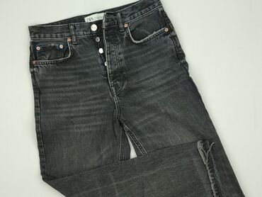 spodnie woskowane brązowe reserved: Zara, Jeans for women, size S (EU 36)