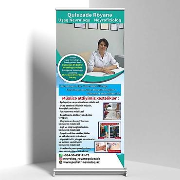 banner reklam: Roll-up banner dizayn və çap xidməti Dizayn + konstruksiya daxil 85 — 1