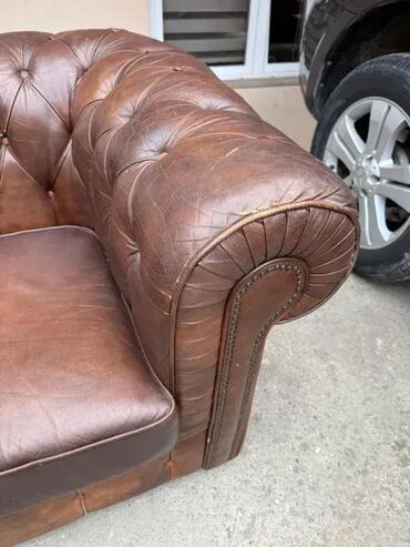 Stilske fotelje: Chesterfield fotelja - PRAVA KOŽA 🛋️✨ Prava box koža, fotelja u — 10