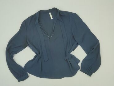 bluzki prążkowane krótki rękaw: Blouse, Bershka, S (EU 36), condition - Very good