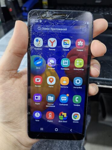 арзан телефон буу: Samsung Galaxy A01 Core, Колдонулган, 32 ГБ, түсү - Көк, 2 SIM