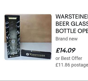 Čaše: Casa nova Warsteiner kolekcionarska za pivo 2003 godina. Warsteiner — 12