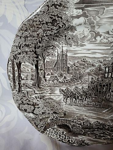 Ostali antikviteti: Engleski servis za poslastice Staffordshire iz 70ih. Engleski servis — 12