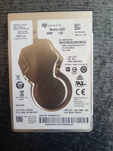 13 disk: Daxili Sərt disk (HDD) Seagate, 1 TB, İşlənmiş