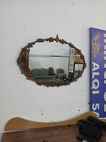 Güzgülər: Güzgü Divar üçün, Oval, Dekorativ, Çərçivə ilə — 1