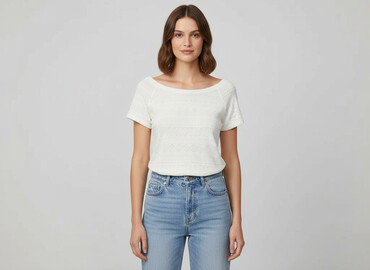 bluzka z dekoltem w serce h m: H&M, Bluzka damska, rozmiar S