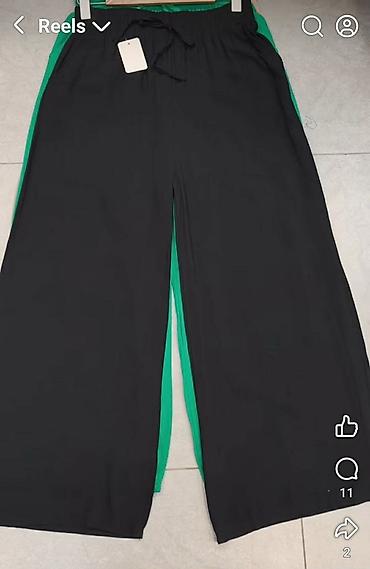 helanke sorc: Pantalone udobne siroke sa elasticnim pojasem.Bez,svetlo plava,puder — 5