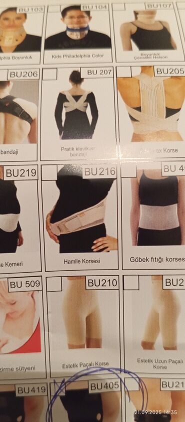 Nitril əlcəklər: - BU216: Hamilə korsesi – qarın altından və beldən dəstək verən