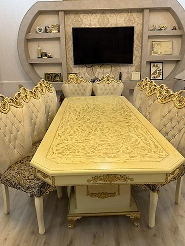 force nabor: Qonaq otağı üçün, Yeni, Açılmayan, Dördbucaq masa, 12 stul — 1
