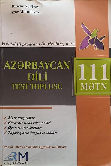 Testlər: Məhsul: Azərbaycan dili test toplusu – 111 mətn Yazarlar: Tuncay — 1