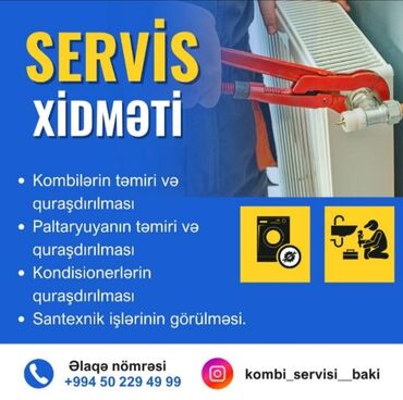 kombinin yuyulmasi qiymeti: Her nov kombilerin yuyulmasi temiri yuyulma 15 manat texniki baxiw