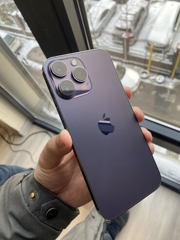 iphone 11 pro цена в бишкеке: IPhone 14 Pro Max, Б/у, 256 ГБ, Deep Purple, Чехол, Защитное стекло, Коробка, 87 %