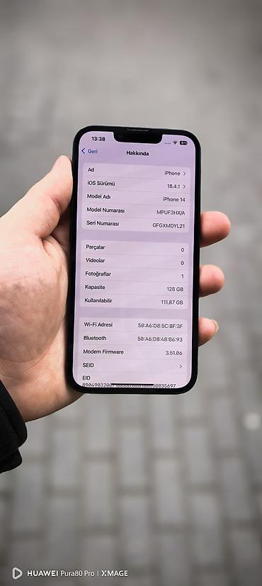 iphone case: IPhone 14, 128 GB, Starlight, Sənədlərlə, Face ID, Zəmanət — 4