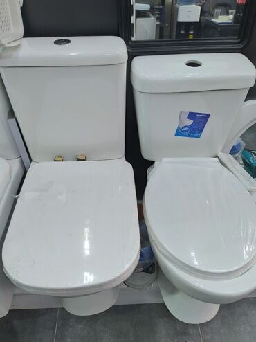 Çanaq üçün kranlar: Ağ rəngli unitaz dəsti, hamam otaqları üçün nəzərdə tutulmuşdur. Dəstə