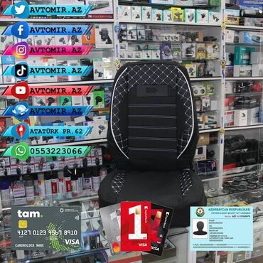 Oturacaq örtükləri: Oturacaq üçün cexol ( örtük, çexol ) istənilən avtomobilə var. Qiymət — 22