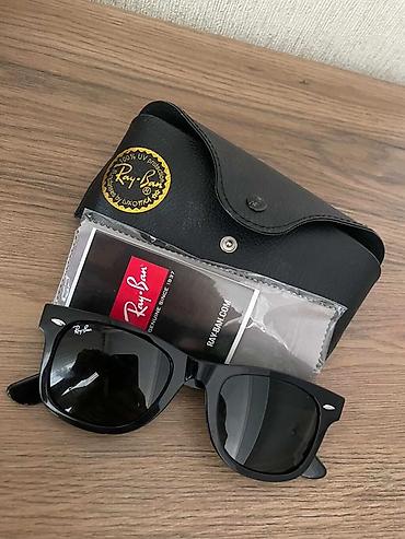 Eynəklər: Ray-Ban gün eynəyi – klassik Wayfarer üslubu - Rəng: parlaq qara — 2