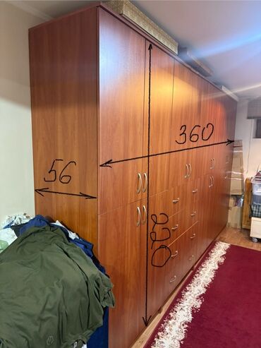 сборный шкаф для одежды: Кийим салуучу шкаф, Колдонулган, Түз, Башка материал