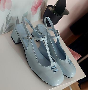 ecco obuća – слике: Plave ženske sandale sa T-kaišem i otvorenom petom - Materijal — 4