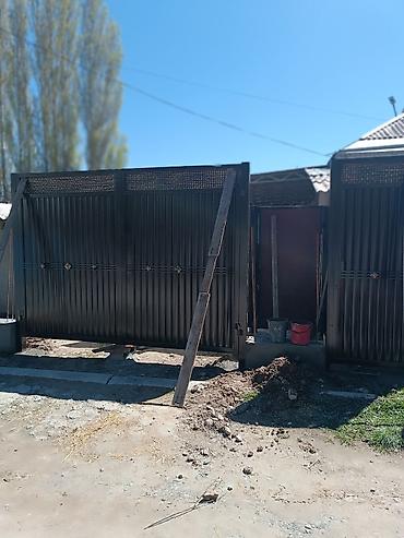 Распашные ворота: Распашные металлические ворота с калиткой - Тип: откатные ворота на — 2