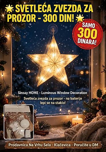 masine i alati raska: Svetleća zvezda za prozor – Sinsay HOME Luminous Window Decoration - — 1