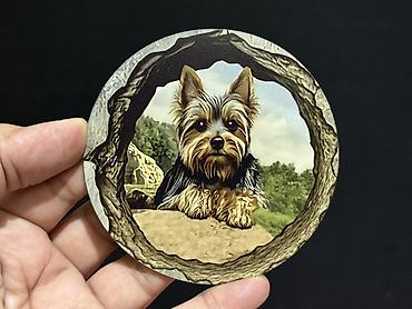 plasmas qutu: Məhsul: Yorkshire terrier temalı dəyirmi stəkanaltılar dəsti - — 2
