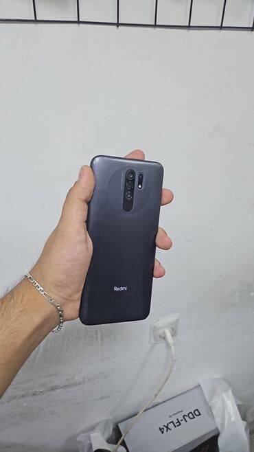 telfonlar redmi: Redmi 9, 64 GB, rəng - Boz, Zəmanət, Barmaq izi, İki sim kartlı