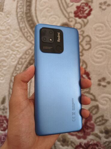 телефон флай запчасти: Xiaomi Redmi 10C, 64 GB, rəng - Göy, 
 Qırıq