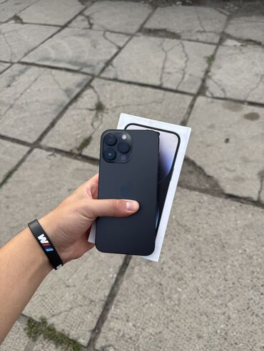 мобильные телефоны ми новые без бу: IPhone 14 Pro Max, Колдонулган, 512 ГБ, Jet Black, Куту, 80 %