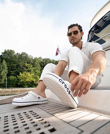 Босоножки, сандалии, шлепанцы: Мужские сандалии, 36, Crocs, Новый, цвет - Белый, Самовывоз, Бесплатная доставка, Платная доставка — 4