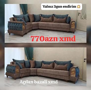 Künc divan – açılan, bazalı model - L‑şəkilli künc divan - Açılan lalafo.az -da Künc divan – açılan, bazalı model - L‑şəkilli künc divan - Açılan