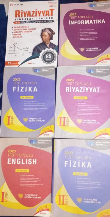физика 7 класс e derslik: Təzə toplular(4azn)və Nicat Bağışzadə blok kitabı(6azn)