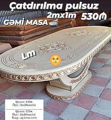Qonaq masası, Yeni, Açılmayan, Oval masa lalafo.az -da Qonaq masası, Yeni, Açılmayan, Oval masa
