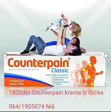 methanol cena: Counterpain Classic – analgetska krema 100 g - Sastav: methyl — 1