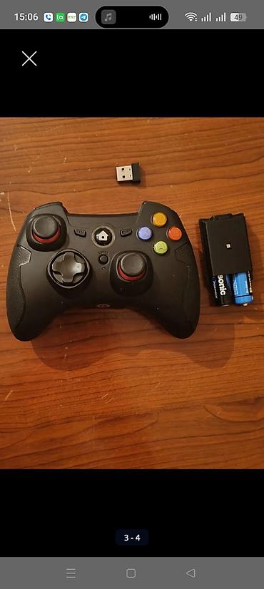 video dvd: Simsiz oyun joystick-i + USB nano qəbuledici - 2.4 GHz simsiz — 3