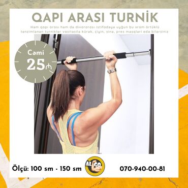 Turnik: 🔴Tənzimlənən Qapı və ya Divararası Turnik 🔴 - 100 sm - 150 sm Ən ucuz