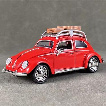 Avtomobil modelləri: Qırmızı klassik “Beetle” miniatür model avtomobil - Kolleksiya və — 2