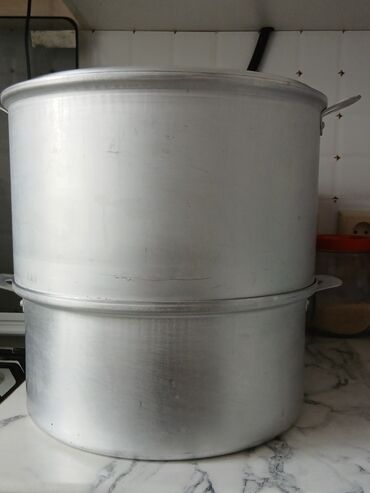 электрические мантоварки: Паровая кастрюля (мантышница/пароварка) из алюминия, крупного объема