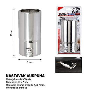 KMT izduvna cev 2001108 Opis: Univerzalni nastavak auspuha dizajniran