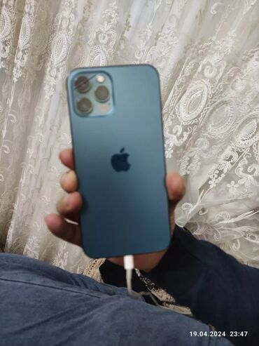 Apple iPhone: IPhone 12 Pro Max, 128 ГБ, Синий, Отпечаток пальца, Face ID, С документами