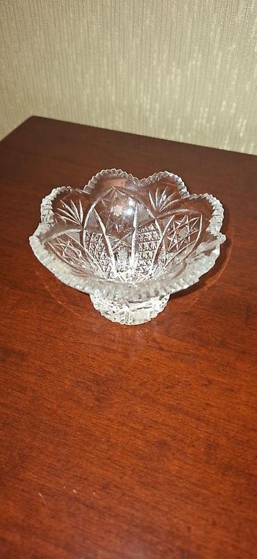 Qab-qacaq və mətbəx ləvazimatları: Büllur qab (şirniyyat/sous qabı) - Material: qalın, şəffaf büllur - — 2