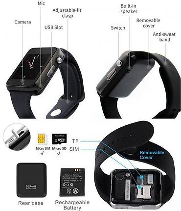 Smart satovi: Pametni sat DZ09 – Bluetooth smartwatch sa SIM podrškom - Ekran — 12