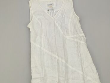biala sukienka boho: Sukienka S (EU 36), Len, stan - Dobry