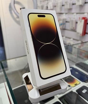 iphone se3: IPhone 14 Pro, 128 GB, Matte Gold, Zəmanət, Simsiz şarj, Face ID — 3