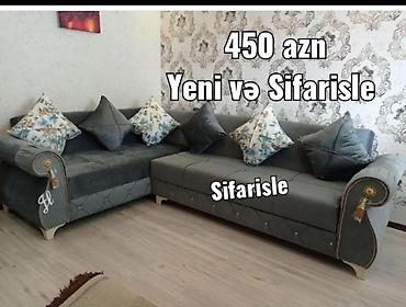 asma kreslo: Künc divan dəsti – sifarişlə Qiymət: 450 AZN (şəkildə göstərilib) - — 1